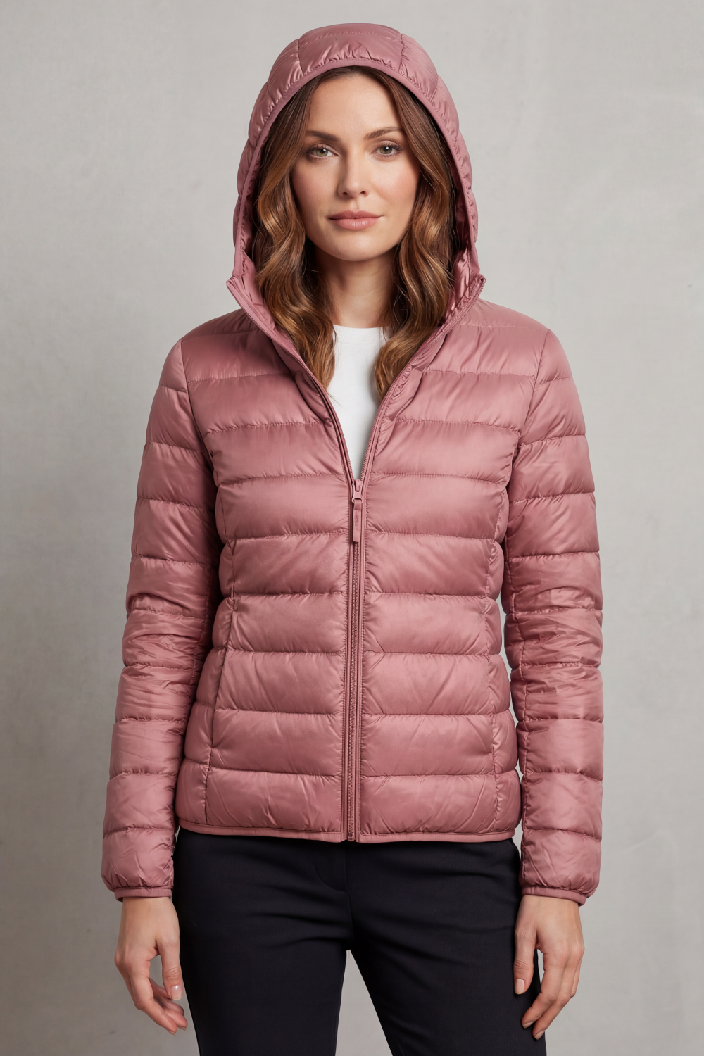 Women's Foldaway Ultralight Hooded Puffer for City Breaks