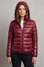 Women's Foldaway Ultralight Hooded Puffer for City Breaks