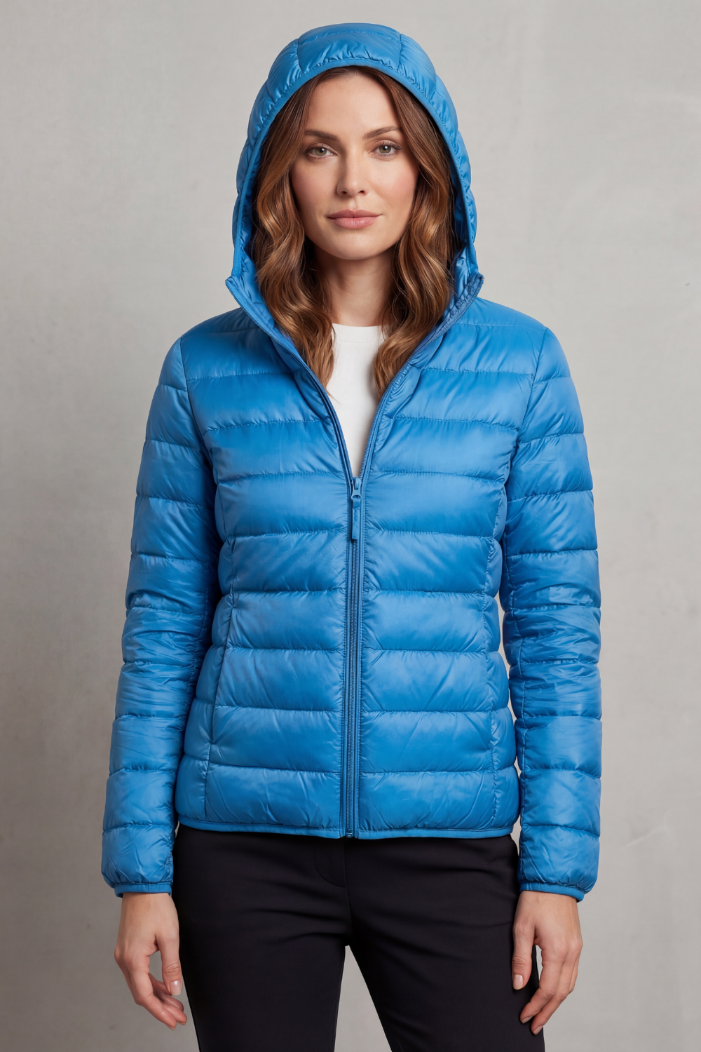 Women's Foldaway Ultralight Hooded Puffer for City Breaks