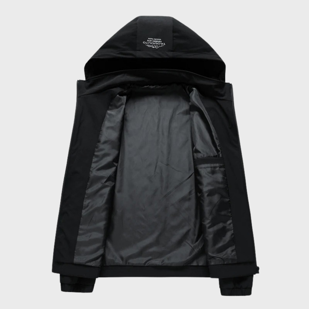 Men's Light Insulated Jacket with Hood and Weather-Resistant Shell
