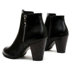 Women's Polished Zip-Up Ankle Boots for Work and Evenings