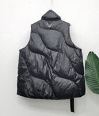 Women's Oversized Padded Gilet with Drawstring Hem and Subtle Sheen