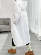 Women's Relaxed Knit Hoodie Cardigan with Full-Length Zip