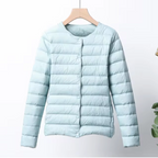 Women's Waist-Defining Short Puffer Jacket in Featherlight Fabric