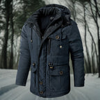 Men's Thickly Insulated Relaxed Parka with Waist Adjusters