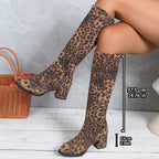 Women's Uncluttered Suede Leather Boots in a Classic Riding Shape
