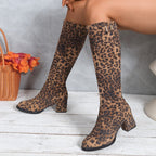Women's Uncluttered Suede Leather Boots in a Classic Riding Shape
