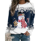 Women's Midweight Knit Christmas Jumper with Snowman Motif