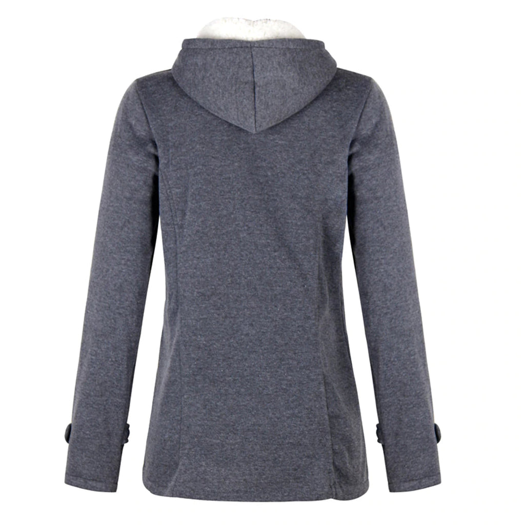 Women's Lined-Hood Toggle Jacket with Oversized Front Pockets