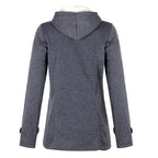 Women's Lined-Hood Toggle Jacket with Oversized Front Pockets