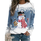 Women's Midweight Knit Christmas Jumper with Snowman Motif
