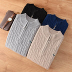 Men's Superfine 19.5 Micron Merino Wool Half-Zip Jumper