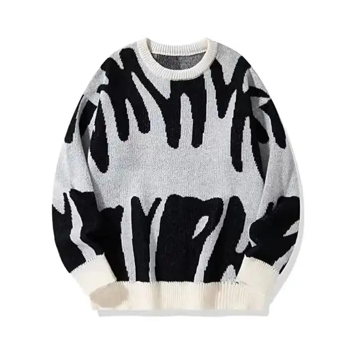 Men's Classic Knit Round Neck Jumper with Long Sleeves