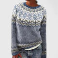 Women's Polished Everyday Knit Jumper with Flattering Cut - Dark Blue