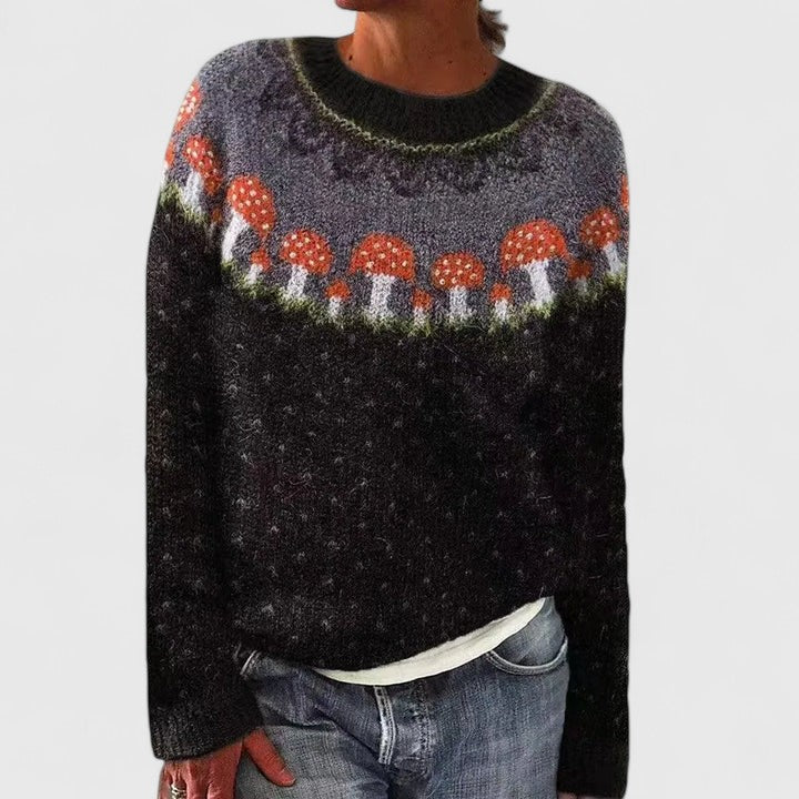 Women's Polished Everyday Knit Jumper with Flattering Cut - Black