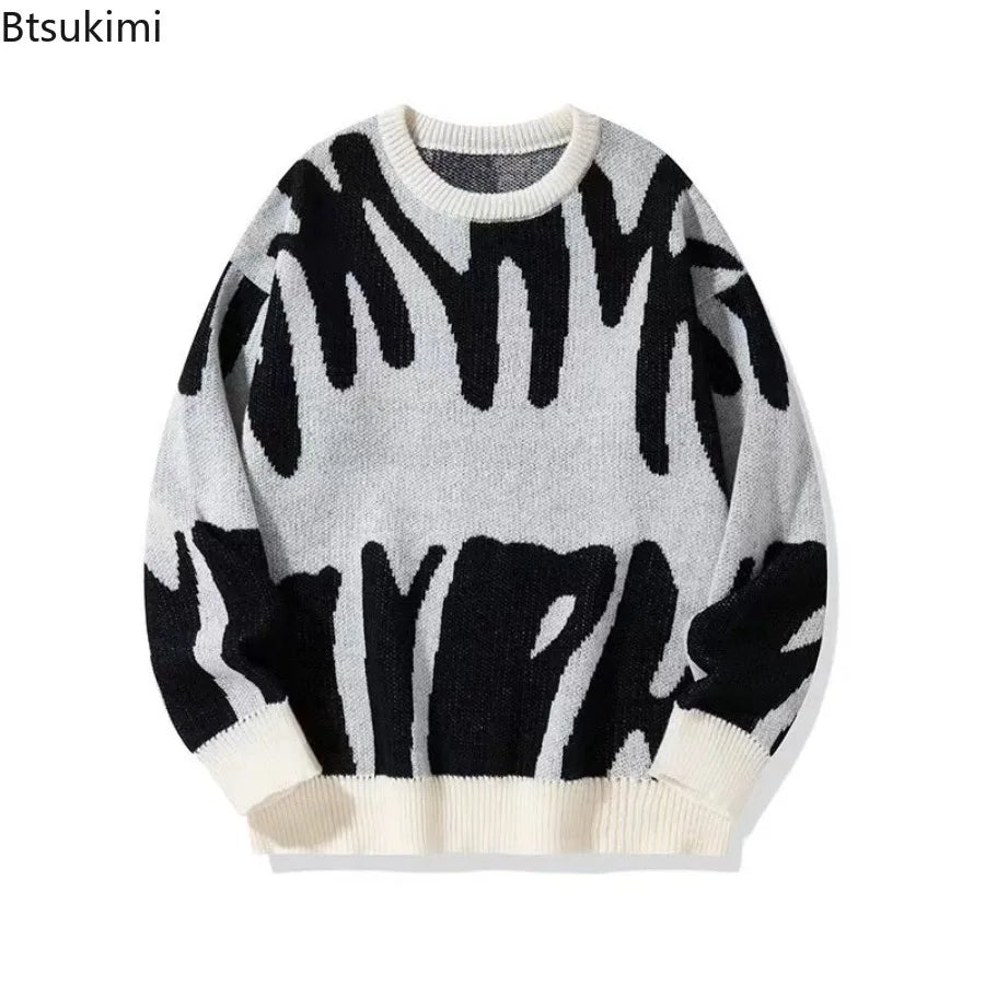Men's Classic Knit Round Neck Jumper with Long Sleeves