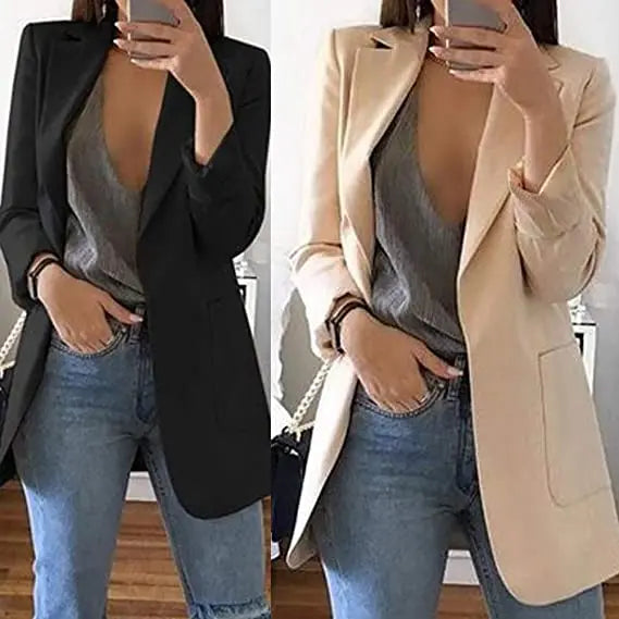 Women's Lightweight Slim Longline Blazer for Desk to Dinner