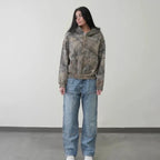 Men's Zip-Through Camo Hoodie for Weekend Errands