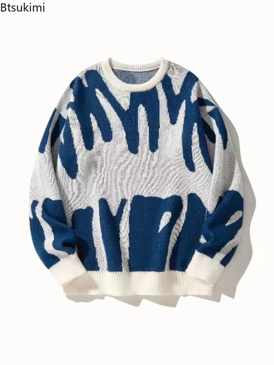 Men's Classic Knit Round Neck Jumper with Long Sleeves