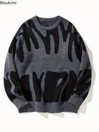 Men's Classic Knit Round Neck Jumper with Long Sleeves