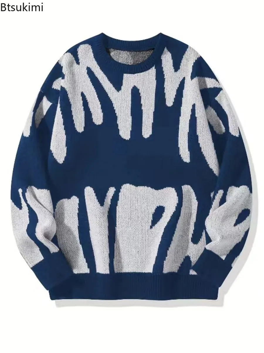 Men's Classic Knit Round Neck Jumper with Long Sleeves