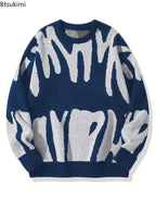 Men's Classic Knit Round Neck Jumper with Long Sleeves
