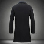 Men's Single-Breasted Trench Coat for Office to Evening