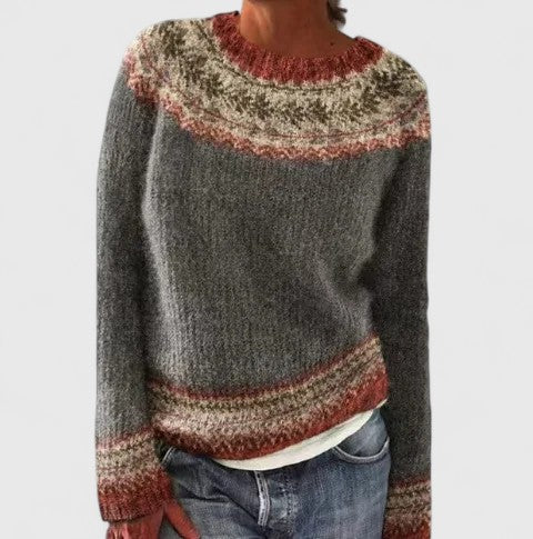 Women's Polished Everyday Knit Jumper with Flattering Cut - Stone Grey