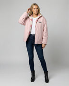 Women's Relaxed Hip-Length Zip Jacket with Plush Fleece Lining