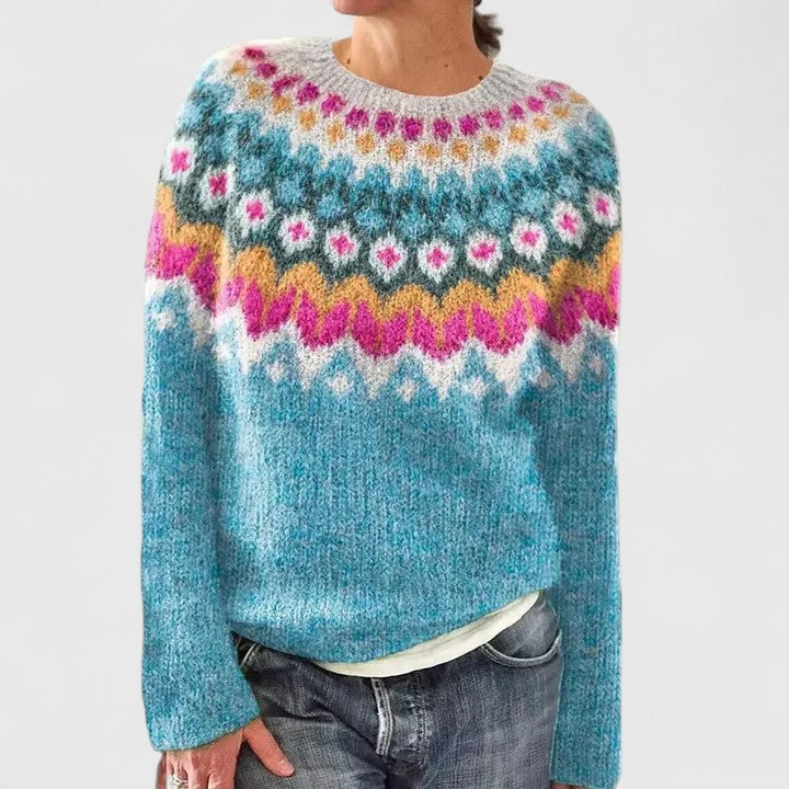 Women's Polished Everyday Knit Jumper with Flattering Cut - Ocean Blue