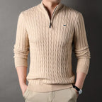 Men's Superfine 19.5 Micron Merino Wool Half-Zip Jumper