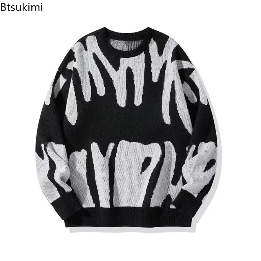 Men's Classic Knit Round Neck Jumper with Long Sleeves