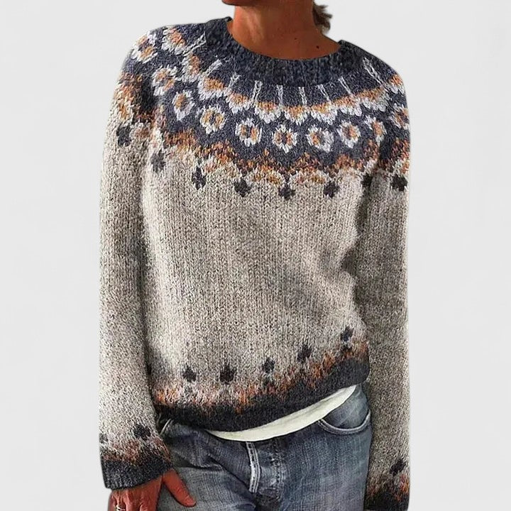 Women's Polished Everyday Knit Jumper with Flattering Cut - Dark Grey