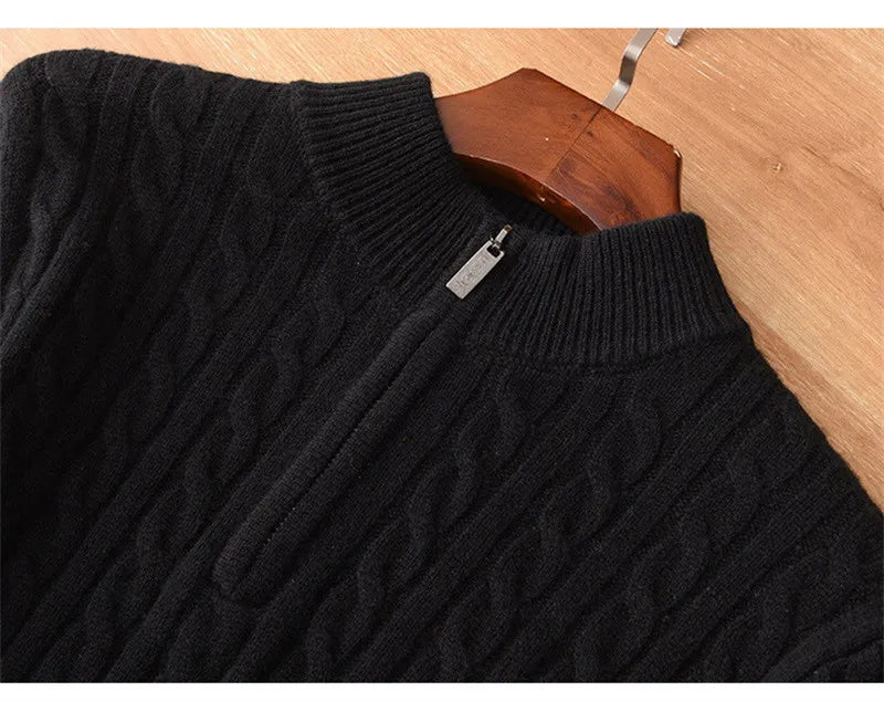 Men's Superfine 19.5 Micron Merino Wool Half-Zip Jumper