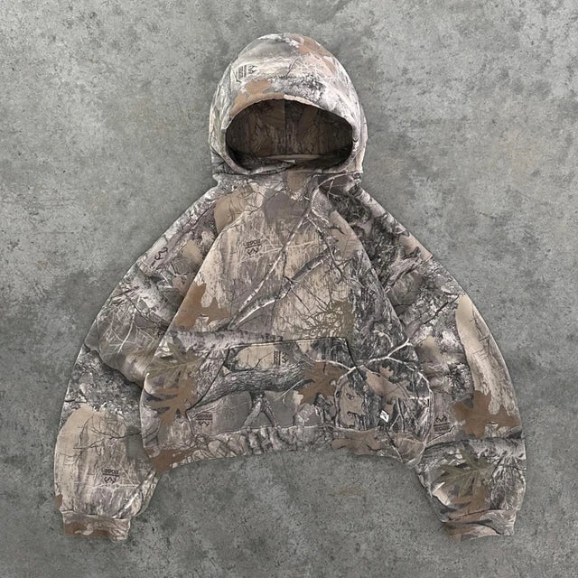 Men's Zip-Through Camo Hoodie for Weekend Errands