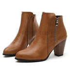 Women's Polished Zip-Up Ankle Boots for Work and Evenings
