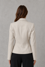 Women's Single-Button Fitted-Waist Blazer