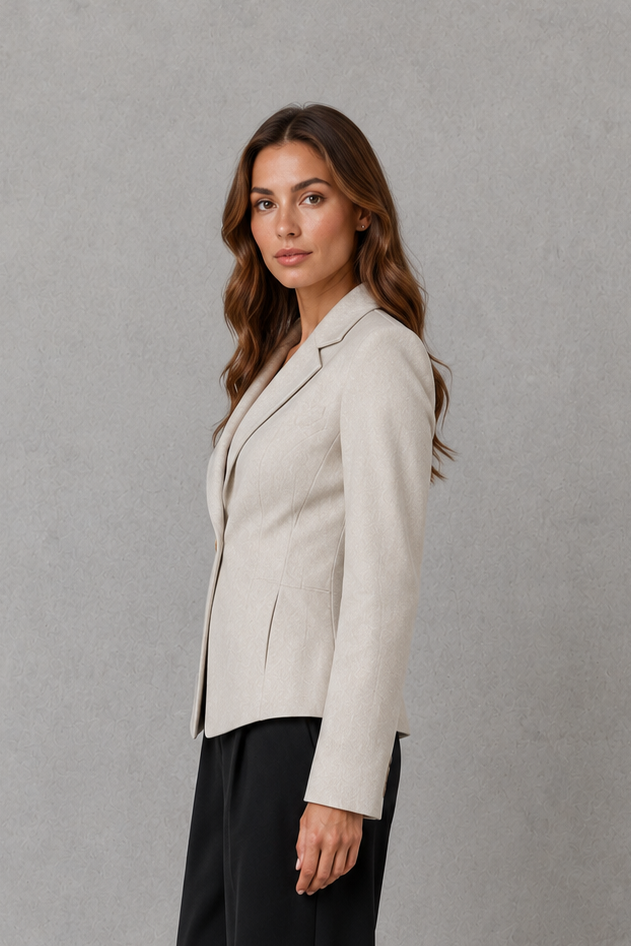 Women's Single-Button Fitted-Waist Blazer