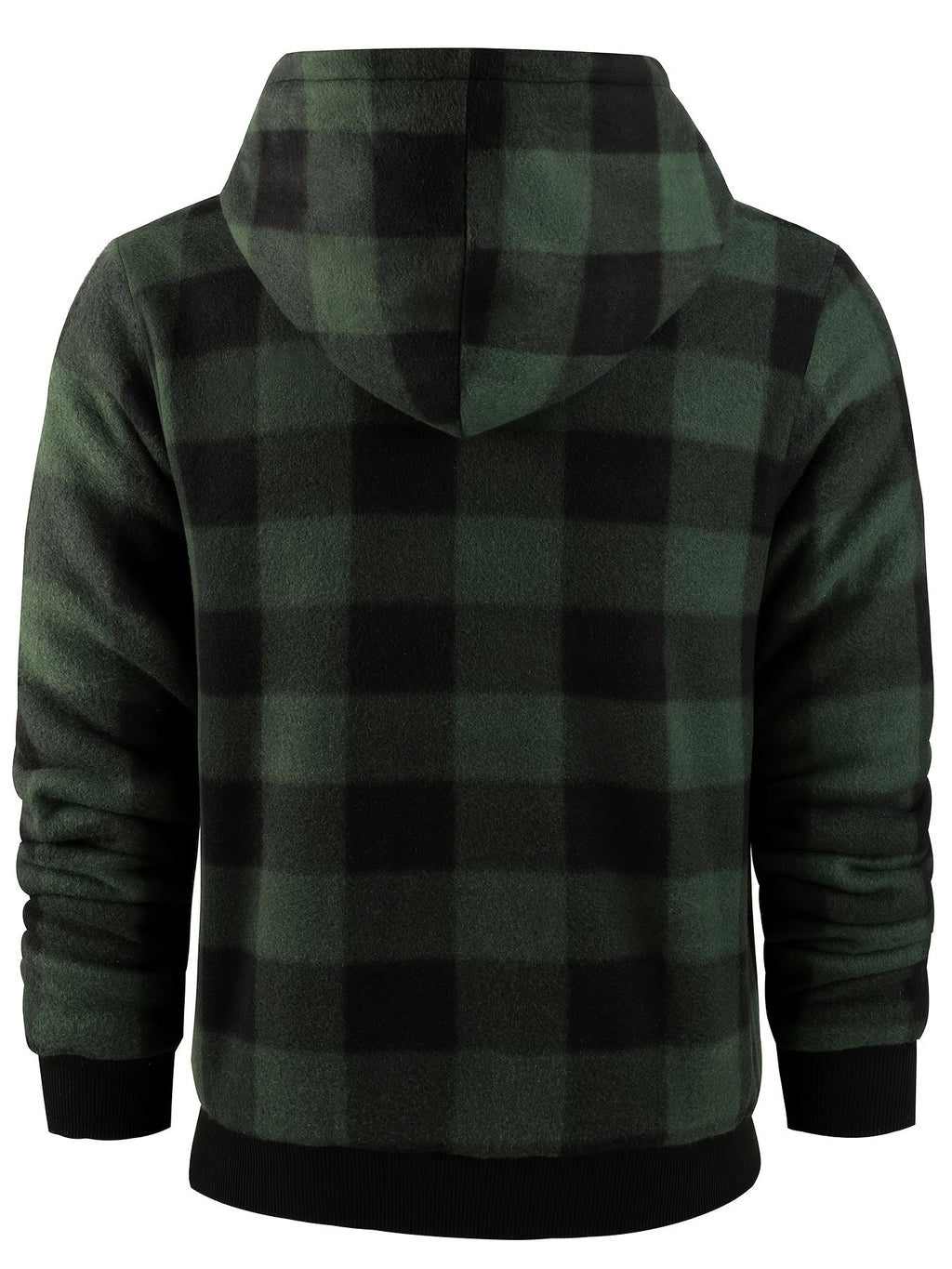 Men's Easy-Fit Hooded Jacket with Plush Lining and Front Pockets