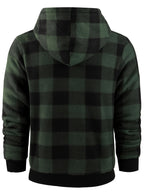 Men's Easy-Fit Hooded Jacket with Plush Lining and Front Pockets