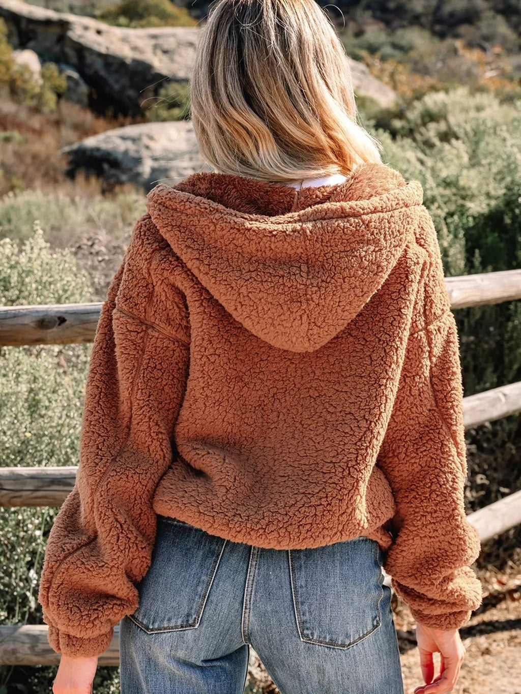 Women's Cosy Oversized Teddy Jacket for Weekends