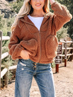 Women's Cosy Oversized Teddy Jacket for Weekends
