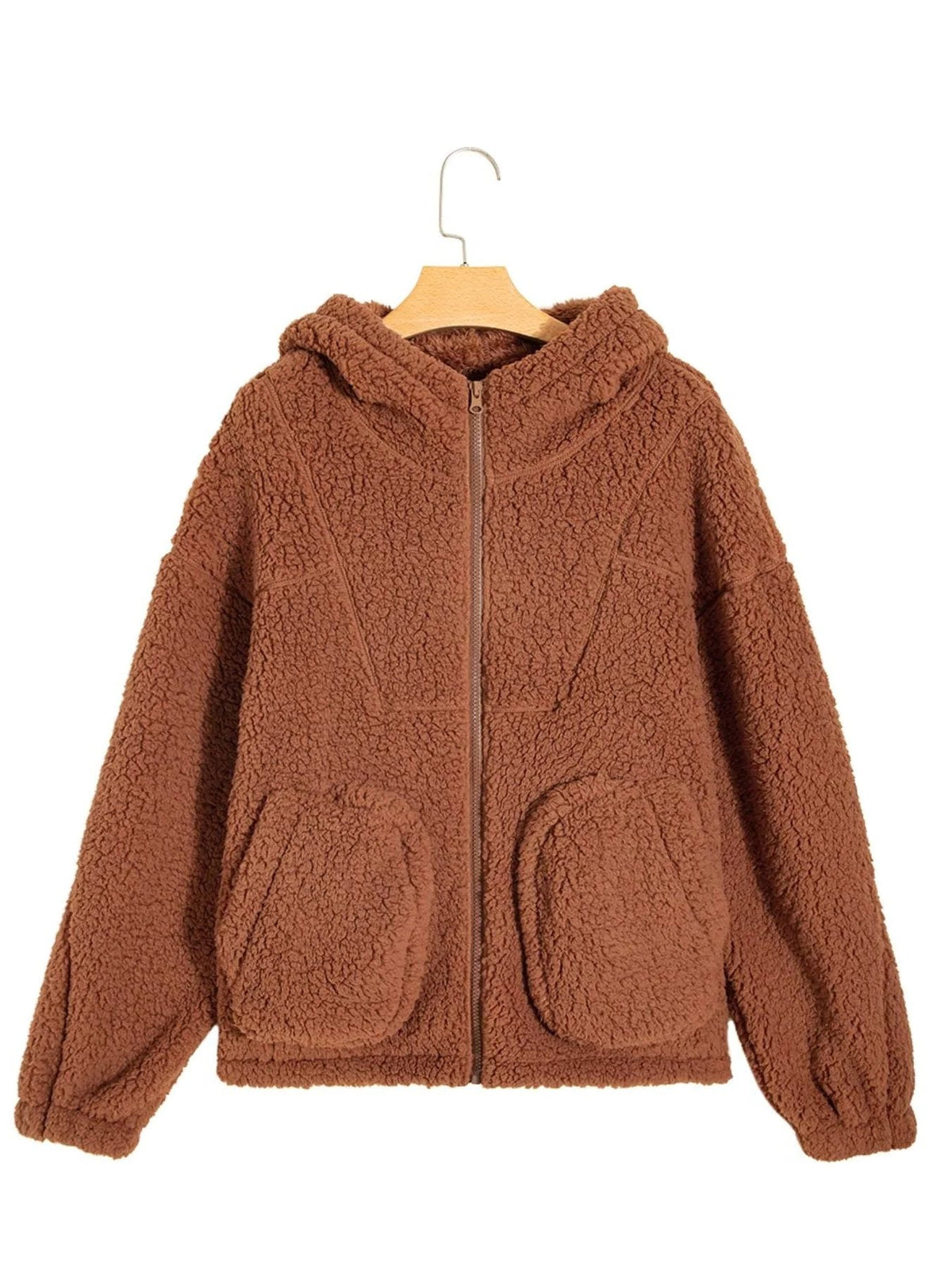Women's Cosy Oversized Teddy Jacket for Weekends