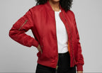Women's All-Year Bomber with Ribbed Cuffs and Side Pockets