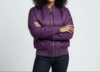 Women's All-Year Bomber with Ribbed Cuffs and Side Pockets
