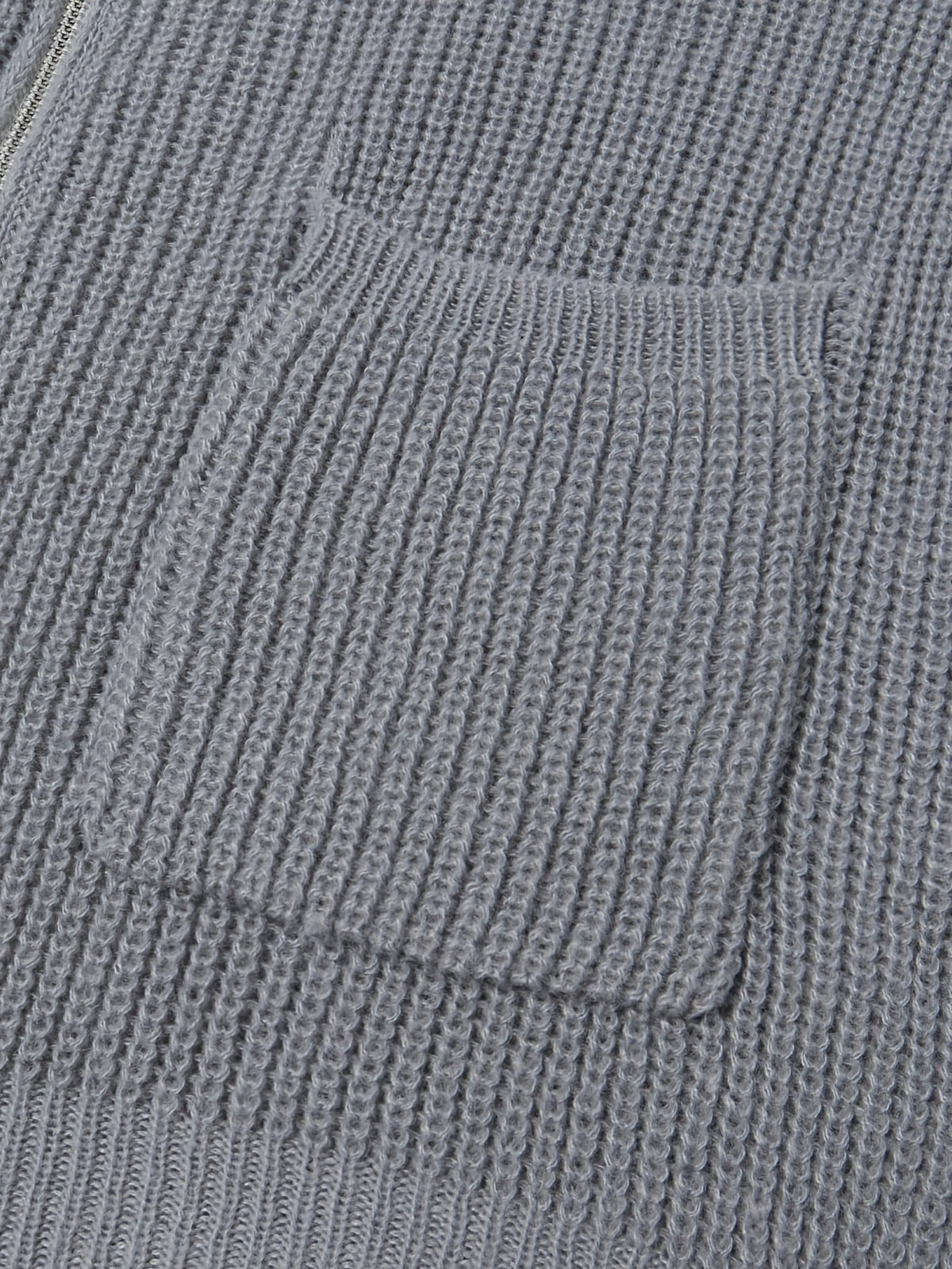 Men's Loose Drop-Shoulder Textured Cardigan with Zip Front