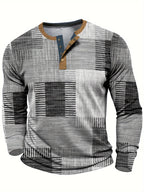 Men's Retro Check Pattern Jumper for Weekends and Evenings