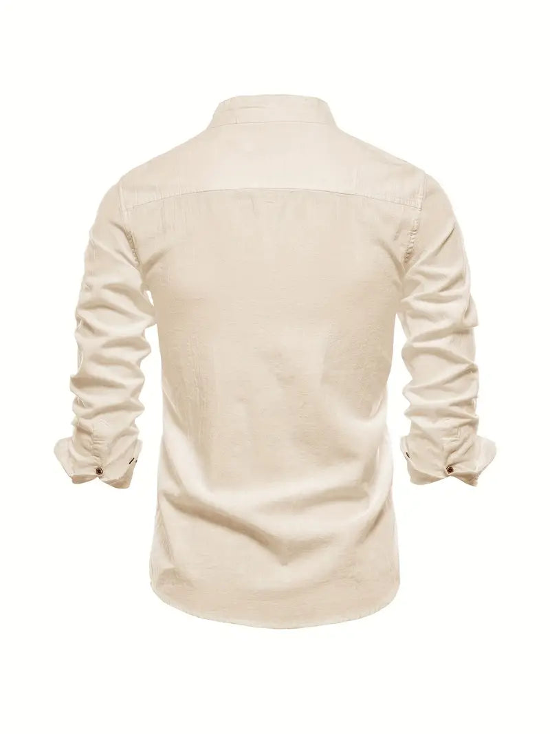 Men's Slim-Cut Desk-to-Dinner Shirt with Long Sleeves