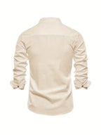 Men's Slim-Cut Desk-to-Dinner Shirt with Long Sleeves
