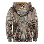 Men's All-Over Print Relaxed Hooded Jacket with Soft Lining